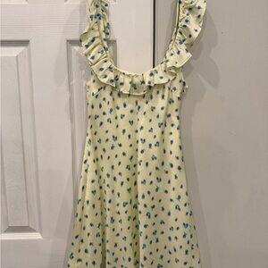 Zara Yellow Ruffle Floral Sundress